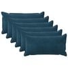 vidaXL Coj&iacute;n con almohada HOUTEN 6 uds. Azul Terciopelo