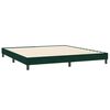 vidaXL Cama box spring con colch&oacute;n y LED terciopelo verde oscuro 180x210 cm