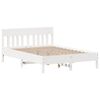 vidaXL Estructura de cama sin colch&oacute;n madera de pino blanca 120x200 cm