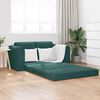 vidaXL Sof&aacute; cama 60cm Verde oscuro Terciopelo