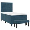 vidaXL Cama box spring con colch&oacute;n terciopelo azul oscuro 90x190 cm