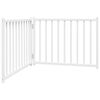 vidaXL Puerta de perros plegable 2 paneles madera abeto blanco 160 cm