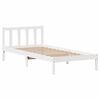 vidaXL Estructura de cama sin colchón madera maciza blanca 75x190 cm