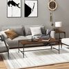vidaXL Mesa de centro madera contrachapada marr&oacute;n roble 80x50x35 cm