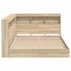 vidaXL Cama con Estanter&iacute;a con cabecera Roble Sonoma 120 x 190 cm