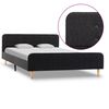 vidaXL Estructura de cama de arpillera gris oscuro 90x200 cm