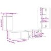 vidaXL Conjunto de mueble de TV Montaje en la pared 4 pcs Madera vieja