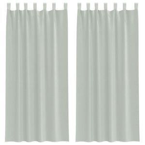 vidaXL Cortinas de gasa con trabillas 2 uds gris claro 140x245 cm