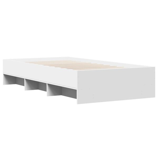 vidaXL Estructura de cama madera de ingeniería blanca 75x190 cm