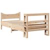 vidaXL Estructura de cama con cabecero madera maciza pino 75x190 cm