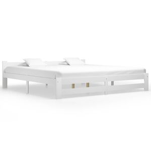 vidaXL Estructura de cama sin colch&oacute;n madera maciza de pino 200x200 cm