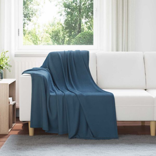 vidaXL Mantitas de Sof&aacute; 6 pcs Azul marino 170 x 130 cm Lana