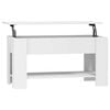 vidaXL Mesa de centro madera de ingenier&iacute;a blanco 101x49x52 cm