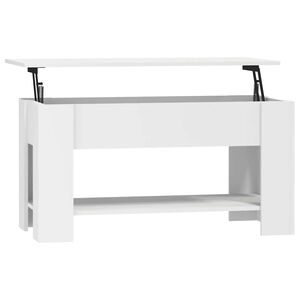 vidaXL Mesa de centro madera de ingenier&iacute;a blanco 101x49x52 cm