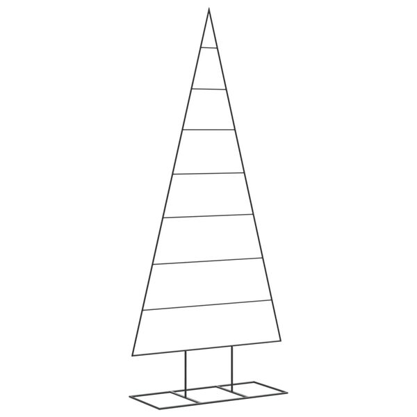 vidaXL &Aacute;rbol de Navidad para decoraci&oacute;n metal negro 180 cm