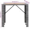 vidaXL Muebles de bar jardín 5 pzas ratán sintético madera acacia gris