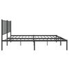 vidaXL Estructura cama sin colch&oacute;n con cabecero metal negro 140x190 cm