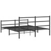 vidaXL Estructura cama sin colch&oacute;n con estribo metal negro 160x200 cm