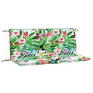 vidaXL Cojines para banco de jard&iacute;n 2 uds tela multicolor 120x50x7 cm