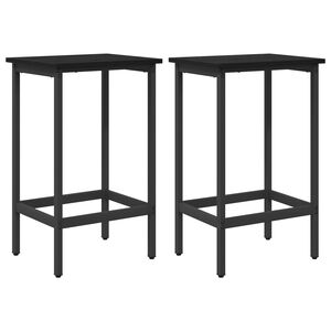 vidaXL Taburete de bar 2 uds. Roble Negro 40 x 32 x 64 cm