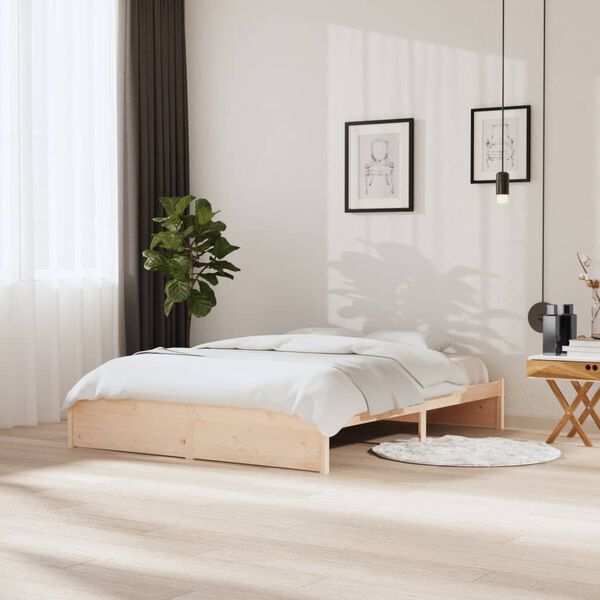 vidaXL Estructura de cama sin colch&oacute;n madera maciza 160x200 cm