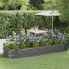 vidaXL Jardinera arriate acero galvanizado antracita 322x100x36cm