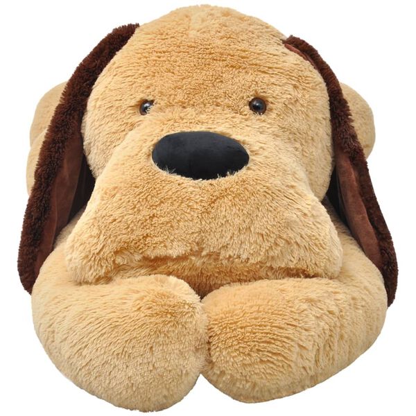 vidaXL Perro de peluche marrón 120 cm