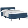vidaXL Cama box spring con colch&oacute;n con colch&oacute;n Azul 140 x 200 cm tela