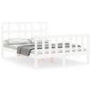 vidaXL Estructura de cama sin colch&oacute;n madera de pino blanca 140x190 cm