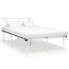 vidaXL Estructura de cama sin colch&oacute;n metal blanco 120x200 cm