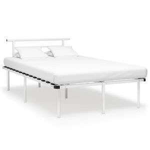 vidaXL Estructura de cama sin colch&oacute;n metal blanco 120x200 cm