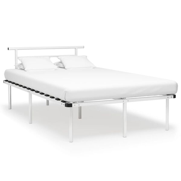 vidaXL Estructura de cama sin colch&oacute;n metal blanco 120x200 cm