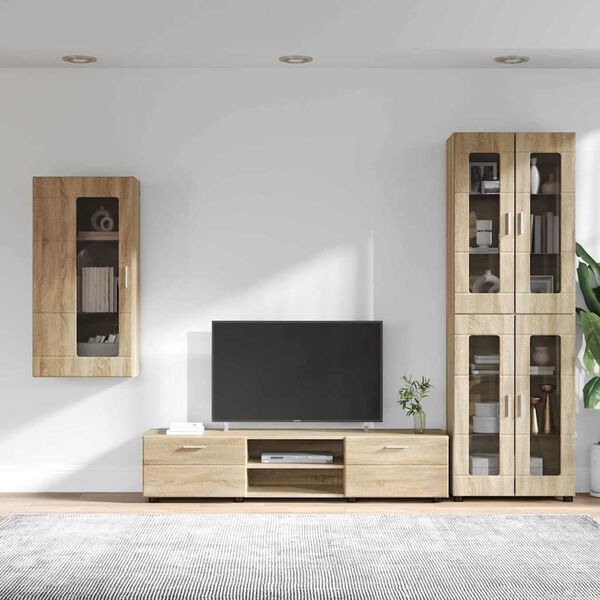 vidaXL Conjunto de mueble de TV con caj&oacute;n FLORIN Roble Sonoma