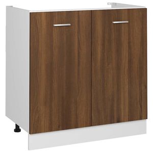 vidaXL Mueble bajo fregadero Lyon roble marr&oacute;n 80x46x81,5 cm