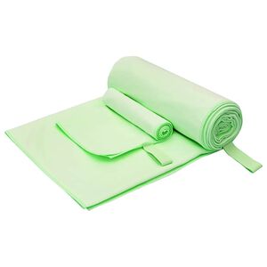 vidaXL Set de Toallas de Deportes 2 pcs Verde tela