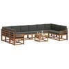 vidaXL Conjunto de sof&aacute;s de exterior 11 pcs Natural y Antracita
