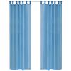 2 Cortinas turquesas transparentes 140 x 245 cm