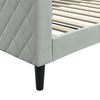vidaXL Sof&aacute; cama sin colch&oacute;n terciopelo gris claro 100x200 cm