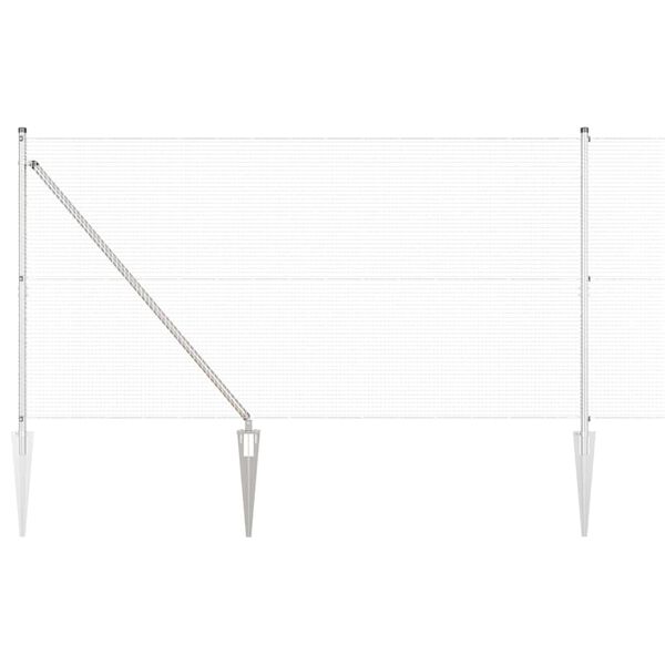 vidaXL Poste de Valla Plateado 25 x 1,4 m (malla de 16 x 16 mm) Acero