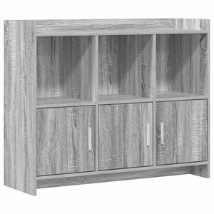 vidaXL Aparador Sonoma gris 98,5 x 33 x 80 cm Madera de ingenier&iacute;a