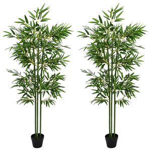 vidaXL &Aacute;rbol de Bamb&uacute; Artificial 2 uds. Verde 45 x 18 x 175 cm