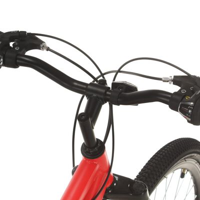 vidaXL Bicicleta montaña 21 velocidades 27,5 pulgadas rueda 38 cm rojo