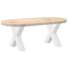 vidaXL Patas para mesa de centro en forma de X (2 unidades), color blanco, 60 x (42-43) cm, acero