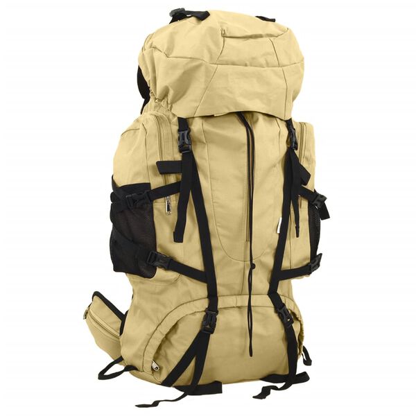 vidaXL Mochila de senderismo tela oxford caqui 60 l