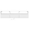 vidaXL Mueble de TV de pared con LED blanco 180x31x45 cm