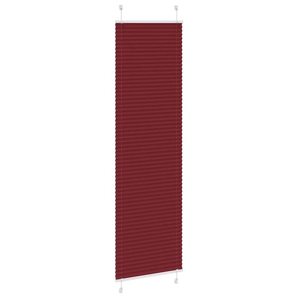 vidaXL Estor Plisado rojo burdeos 60x200 cm Tela Ancho 59,4 cm