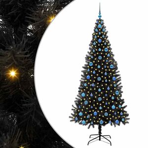 vidaXL &Aacute;rbol de Navidad con 300 LED con soporte Negro 210 cm PVC