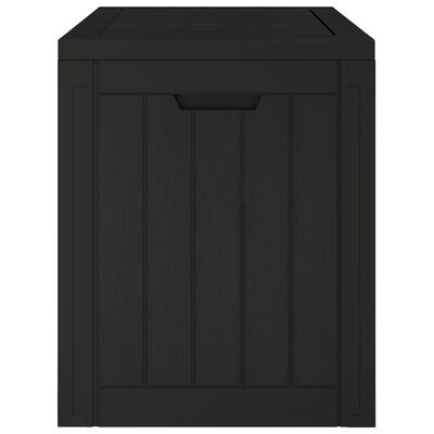 vidaXL Caja de almacenaje de jardín polipropileno negra 55,5x43x53 cm