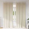 vidaXL Cortinas opacas 2 pcs Crema 140 x 260 cm Terciopelo