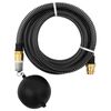 vidaXL Manguera de succi&oacute;n con conectores de lat&oacute;n PVC negro 29 mm 20m